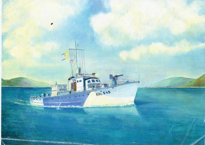 Alfred's ship, painted by the Captain