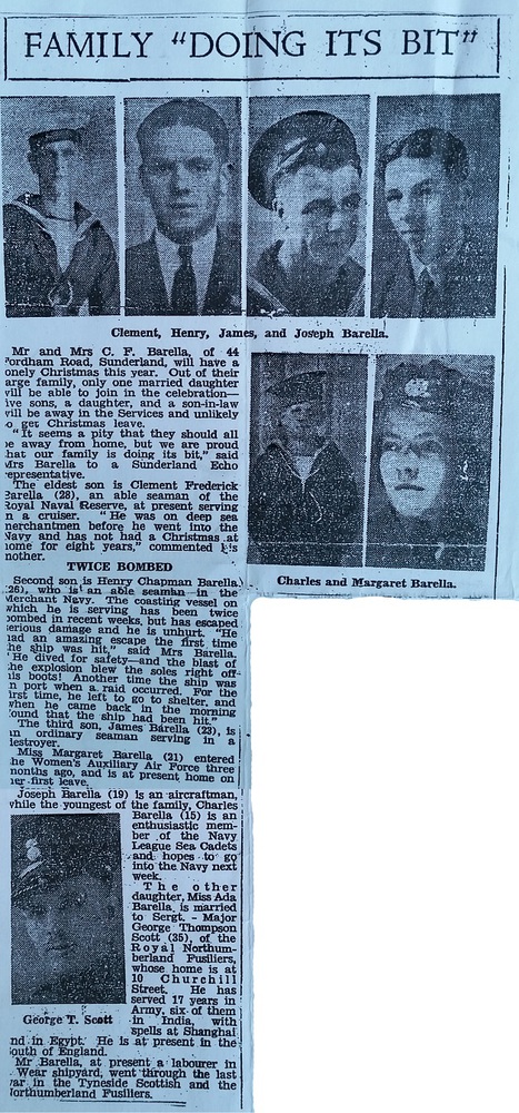 The Sunderland Echo, December 1940 (extract)