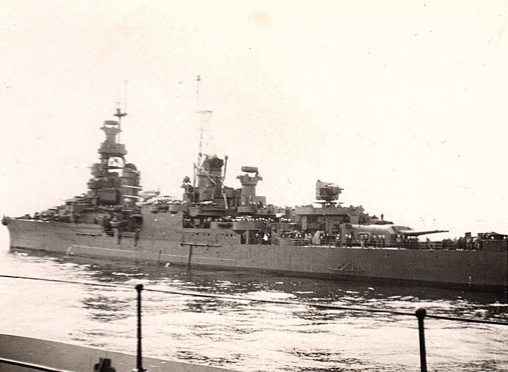 Augusta - The President on board 4 July 1945