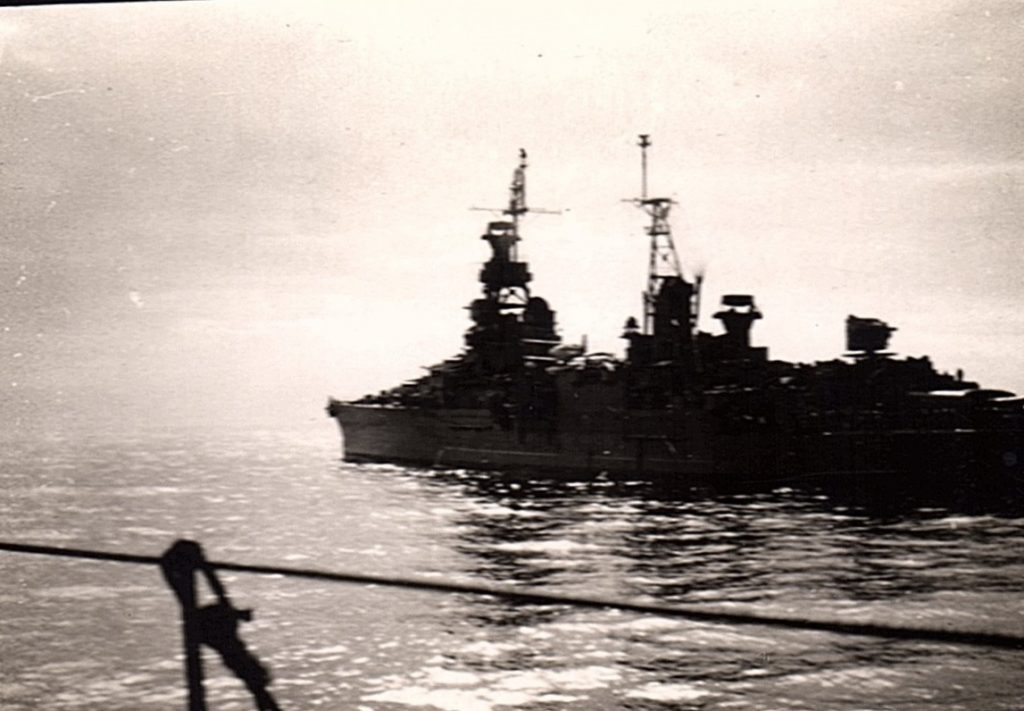 Augusta - The President on board 4 July 1945