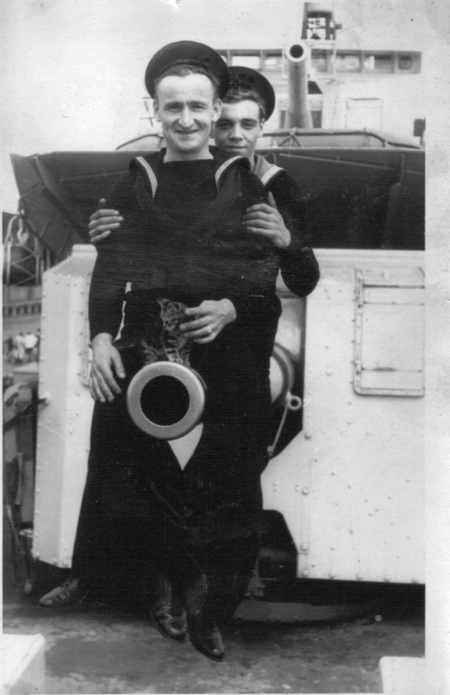 Bill Grier (in front with the kitten)