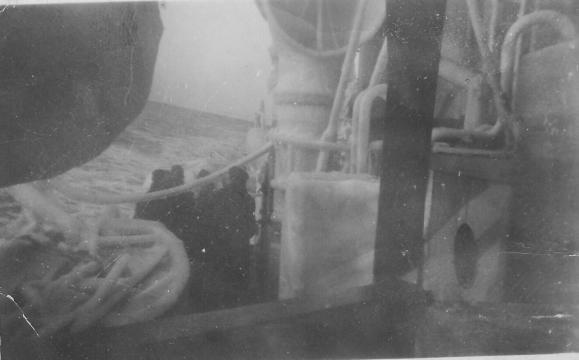 Icy conditions on ship