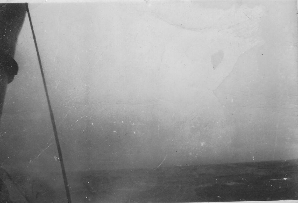 At sea