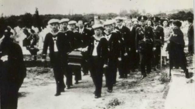 A burial party from the Graf Spee