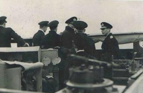 King George VI aboard HMS Milne