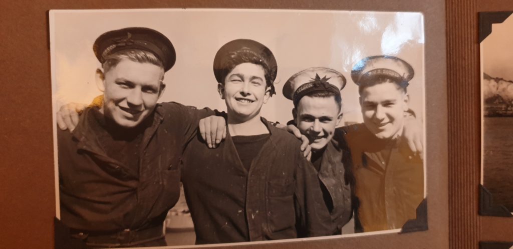 HMS Vernon cap tally with others unknown