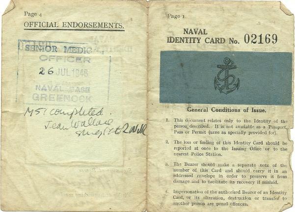 Harry Beedle Naval Identity Card 2