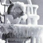 Icy conditions on ship