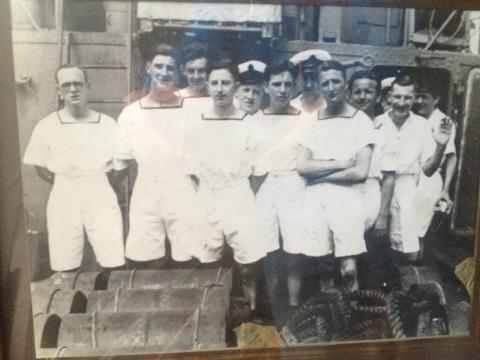 Jules Pierre with shipmates