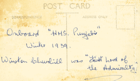 Reverse of postcard