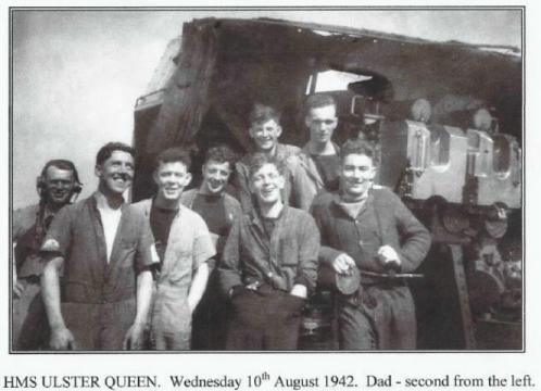 Leslie Eckert on board HMS Ulster Queen