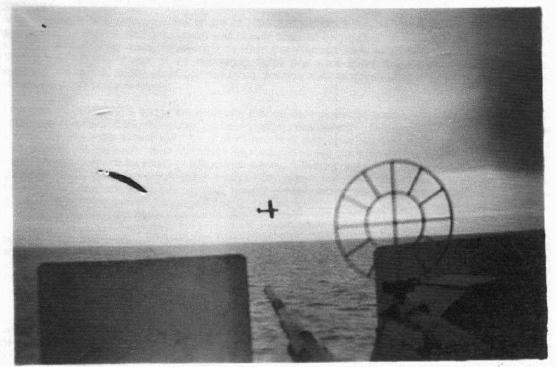 German aircraft seen from HMS Ledbury