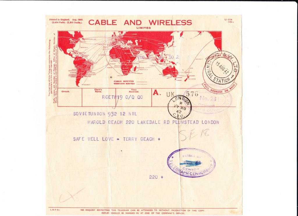 Telegram from Archangel