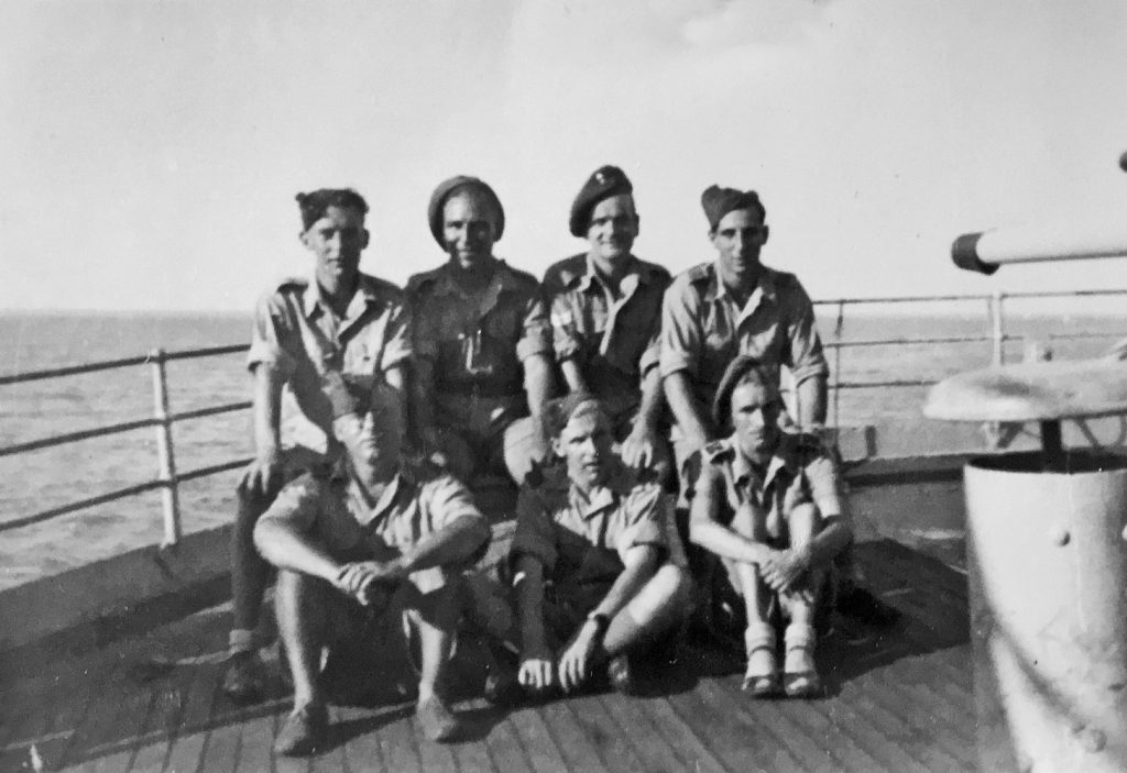 Frank Moran and some unknown Mercantile Marine sailors