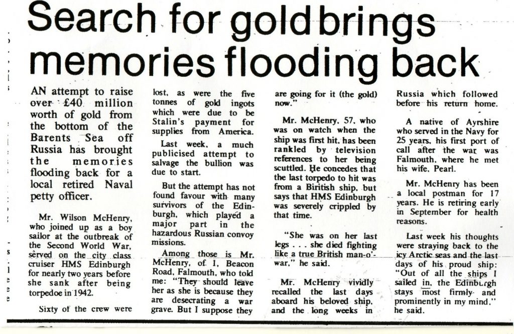 Wilson interview with Falmouth Packet 21 Aug 1981 Page 17