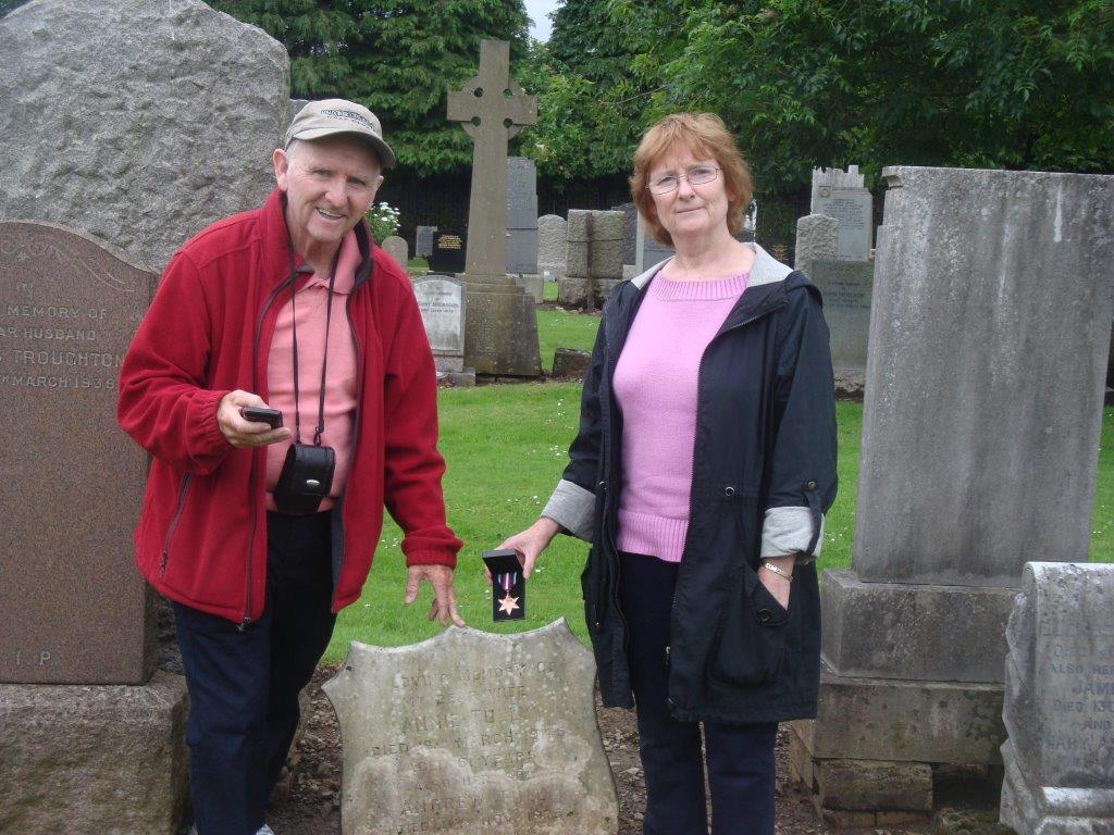 At the grave of Andrew Tully