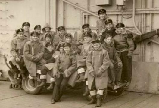 Roy and all the Petty Officers of 853 Sqdn taken in Russia