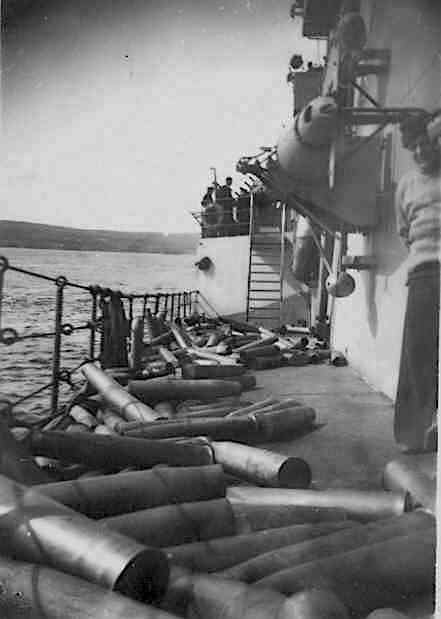 PQ17 shell cases after air attack